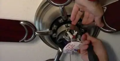 Ceiling fan installation with electrical wiring and mounting by professional electrician in Dayton, OH
