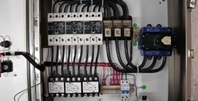 Electrical panel installation with organized circuit breakers and wiring in Dayton, OH