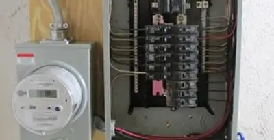 electrical panel upgrade service showing outdated electrical panel prepared for professional replacement in Dayton, OH