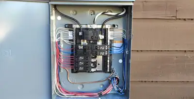 electrical panel upgrade service featuring newly installed electrical panel wired by licensed electricians in Dayton, OH