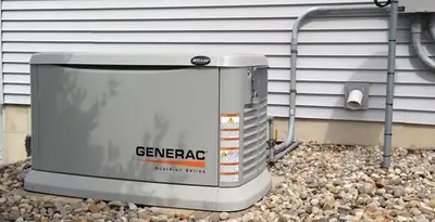 generator installation service featuring outdoor standby generator setup by licensed electricians in Dayton, OH