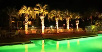 landscape lighting installation services illuminating outdoor recreational areas in Dayton, OH