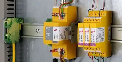 lightning surge protection system with surge suppressors installed by electrical service professionals in Dayton, OH