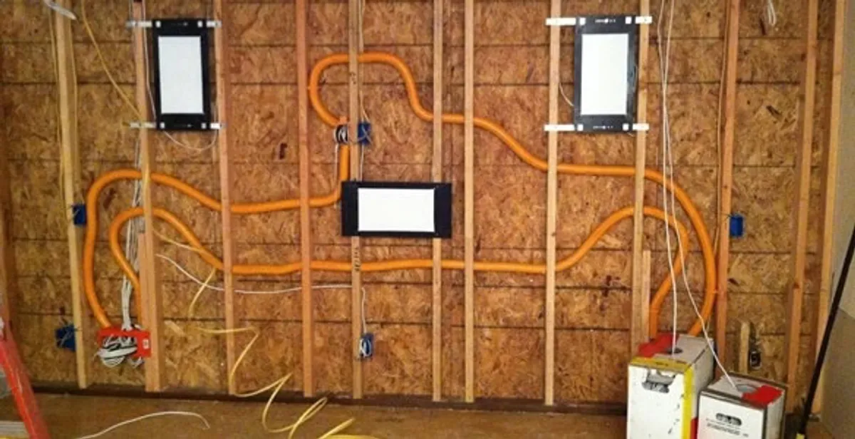 new construction wiring project displaying complete electrical system layout installed by professionals in Dayton, OH