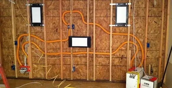 new construction wiring project displaying complete electrical system layout installed by professionals in Dayton, OH