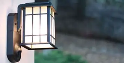 security light installation services with professionally mounted exterior wall light in Dayton, OH