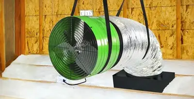 whole house fan installation services with professionally mounted ventilation fan system in Dayton, OH